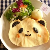 小パンダからのサプライズ☆オムライス風チキンライス